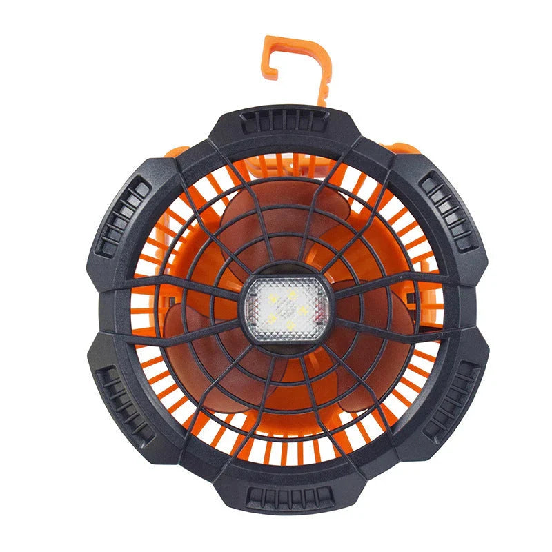 Multifunction LED lighting fan with remote control, suitable for home, garden, and outdoor use