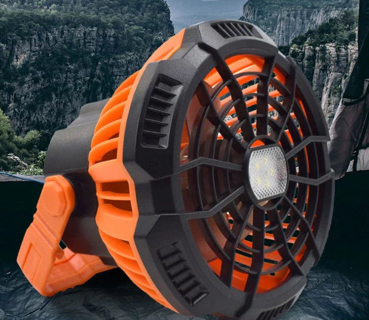 Multifunction LED lighting fan with remote control, suitable for home, garden, and outdoor use