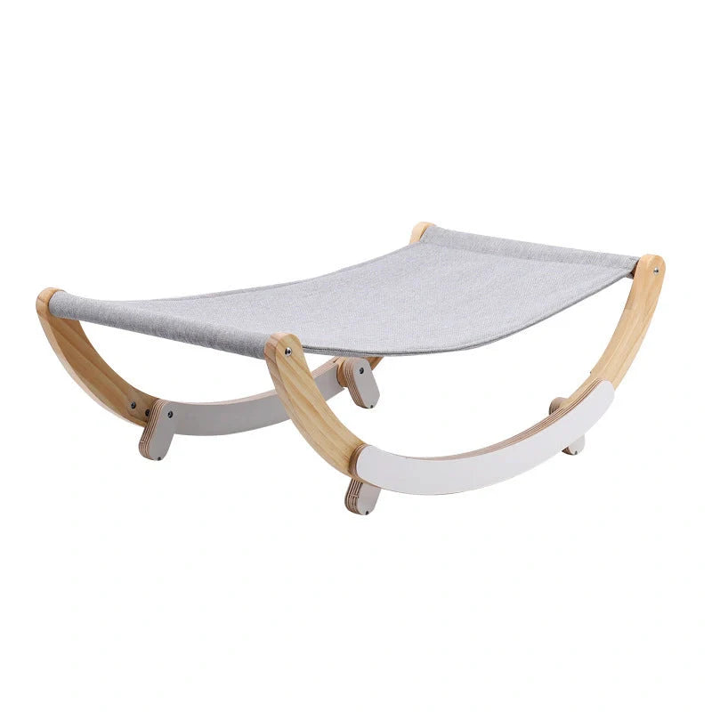 Solid Wood Cat Rocking Hammock Dual Purpose with PE Material for small pets