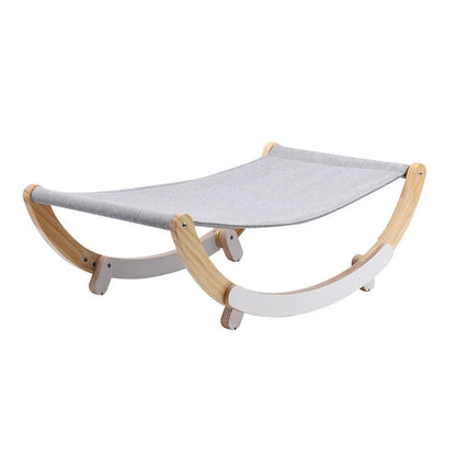 Solid Wood Cat Rocking Hammock Dual Purpose with PE Material for small pets