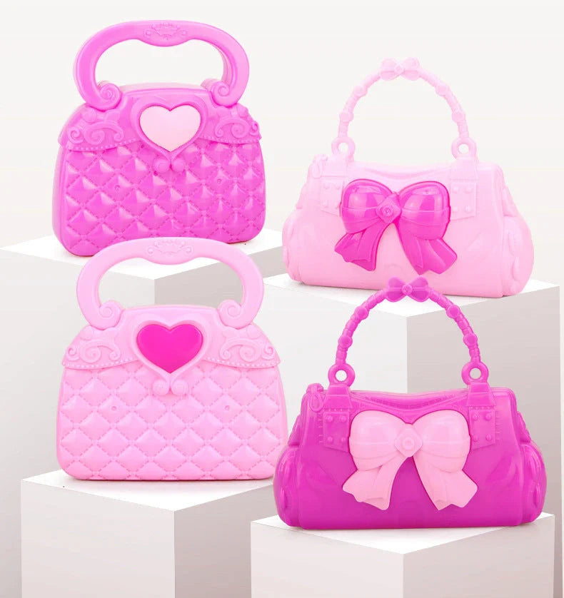 Pretend Play Kid Make Up Toys Pink Makeup Set 24-32PCS with handbag and assorted pieces