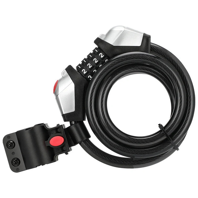 Bicycle Anti-theft 4-digit Code Lock with reflective strips and light alloy core