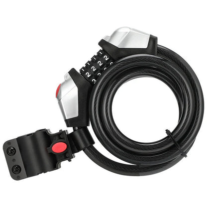 Bicycle Anti-theft 4-digit Code Lock with reflective strips and light alloy core