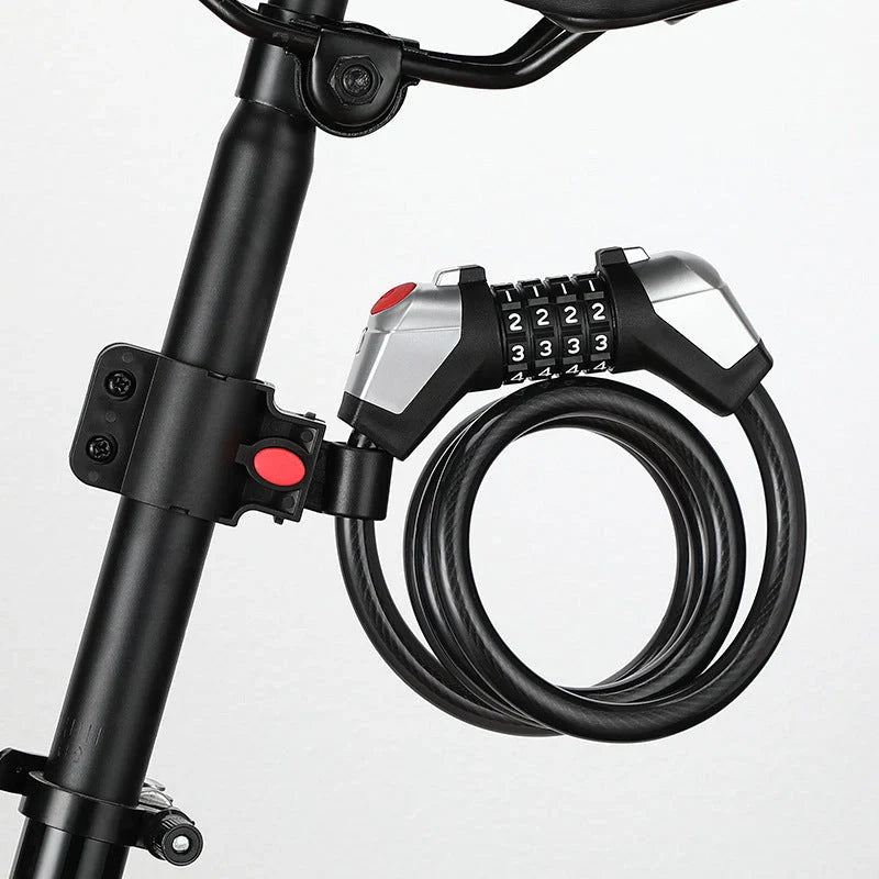 Bicycle Anti-theft 4-digit Code Lock with reflective strips and light alloy core
