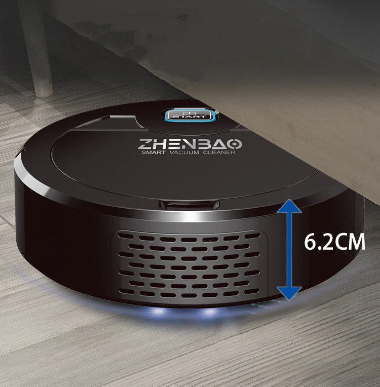 Slim robot vacuum cleaner with UV lamp for pet hairs and hard floors