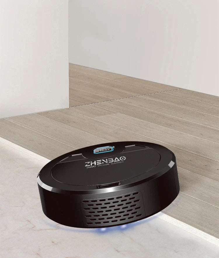 Slim robot vacuum cleaner with UV lamp for pet hairs and hard floors