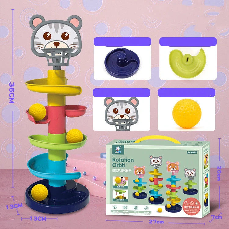 Montessori Rolling Ball Pile Tower Puzzle educational toy for newborns