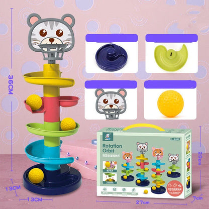 Montessori Rolling Ball Pile Tower Puzzle educational toy for newborns