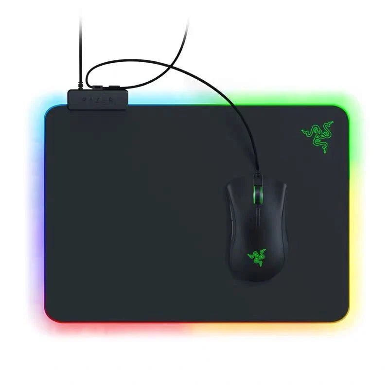 Razer Firefly Hard V2 RGB Gaming Mouse Pad with Customizable Lighting, Micro-Textured Surface, and Cable Management