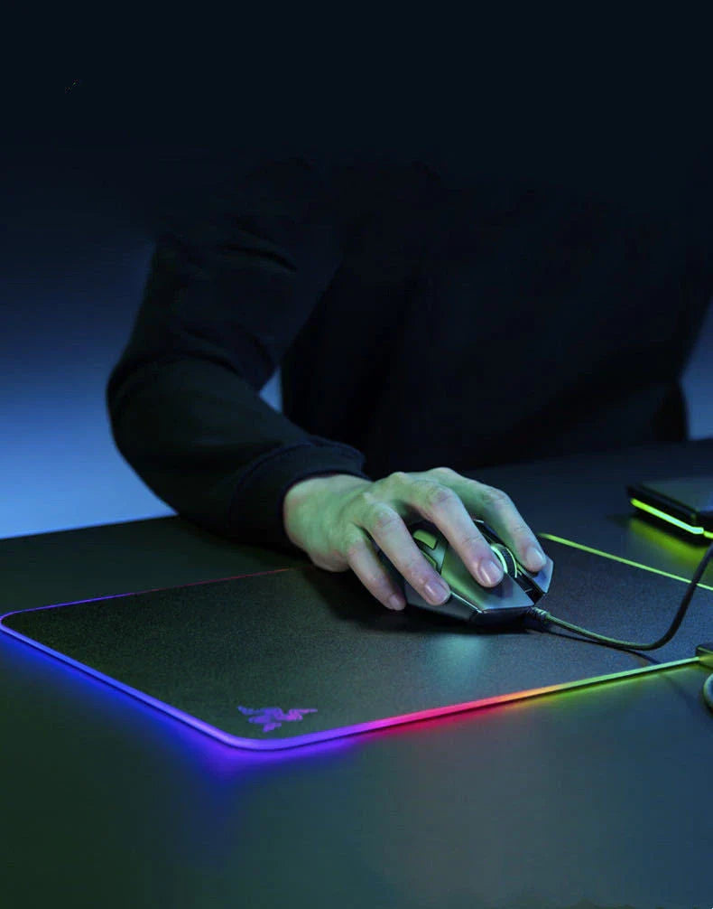 Razer Firefly Hard V2 RGB Gaming Mouse Pad with Customizable Lighting, Micro-Textured Surface, and Cable Management