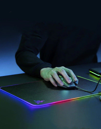 Razer Firefly Hard V2 RGB Gaming Mouse Pad with Customizable Lighting, Micro-Textured Surface, and Cable Management