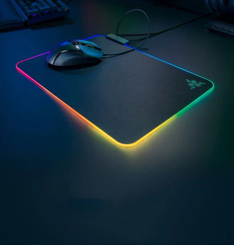 Razer Firefly Hard V2 RGB Gaming Mouse Pad with Customizable Lighting, Micro-Textured Surface, and Cable Management