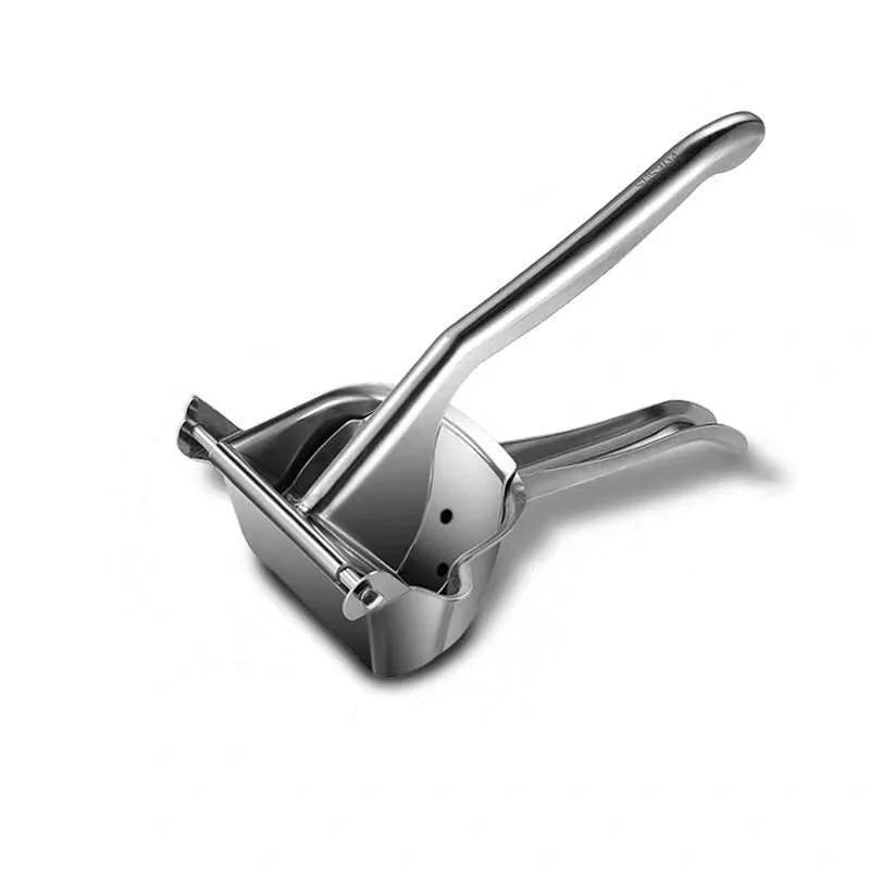 Premium stainless steel manual juicer with versatile juicing capabilities, designed to efficiently extract nutrient-rich juices from a variety of fruits and vegetables.