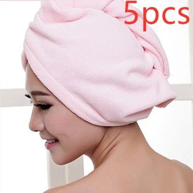 Luxury microfibre hair drying cap with absorbent and quick-drying properties, available in various colours