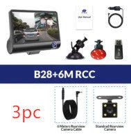 High-definition driving recorder with dual cameras, HDR and WDR support, and wide-angle lenses for comprehensive coverage