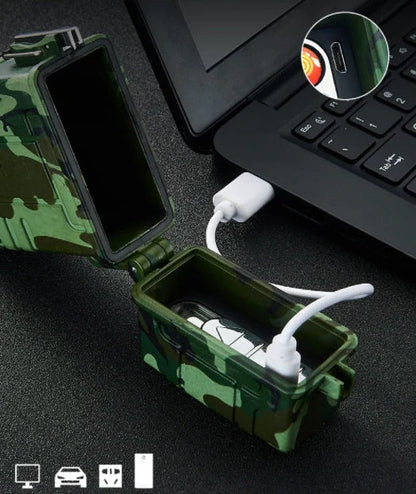 Outdoor portable sealed waterproof cigarette lighter in various colours