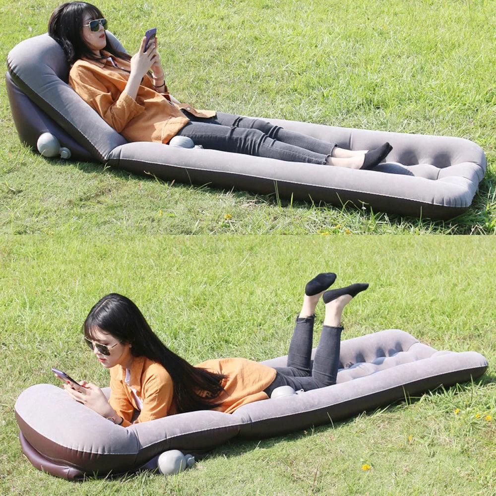 Automatic air mattress for camping with quick inflation feature