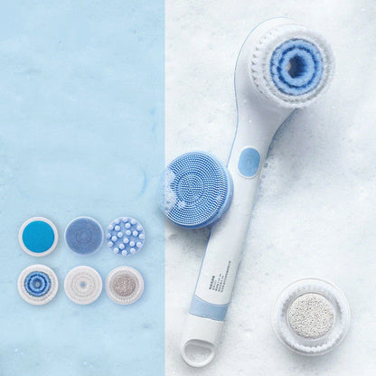Premium silicone electric bath brush with adjustable vibration settings for a luxurious, relaxing bathing experience