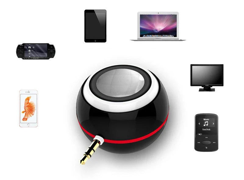 Compact multimedia speaker with adjustable brightness for custom ambience and rich audio performance