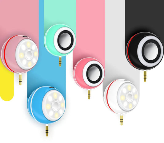 Compact multimedia speaker with adjustable brightness for custom ambience and rich audio performance