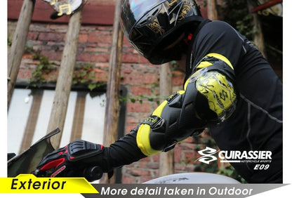 Motorcycle Elbow Protector with ventilation system and adjustable straps