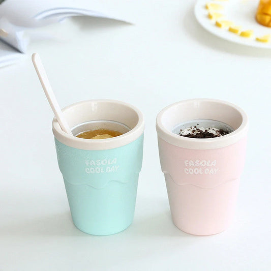 Slushy Mug Magic Slush Ice Maker in pink, blue, or set for quick frozen treats