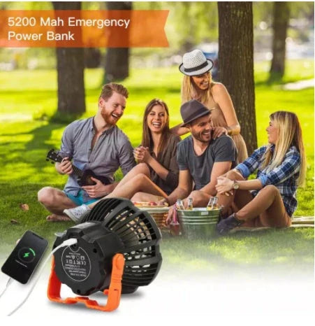 Multifunction LED lighting fan with remote control, suitable for home, garden, and outdoor use