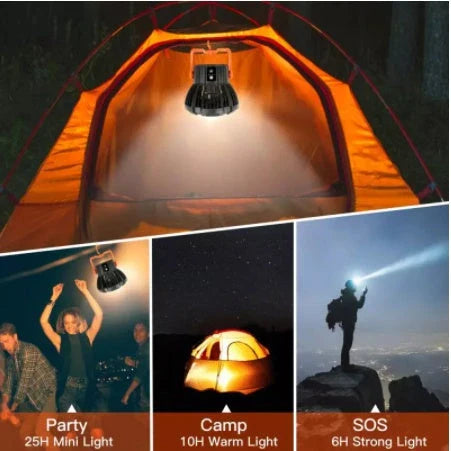 Multifunction LED lighting fan with remote control, suitable for home, garden, and outdoor use