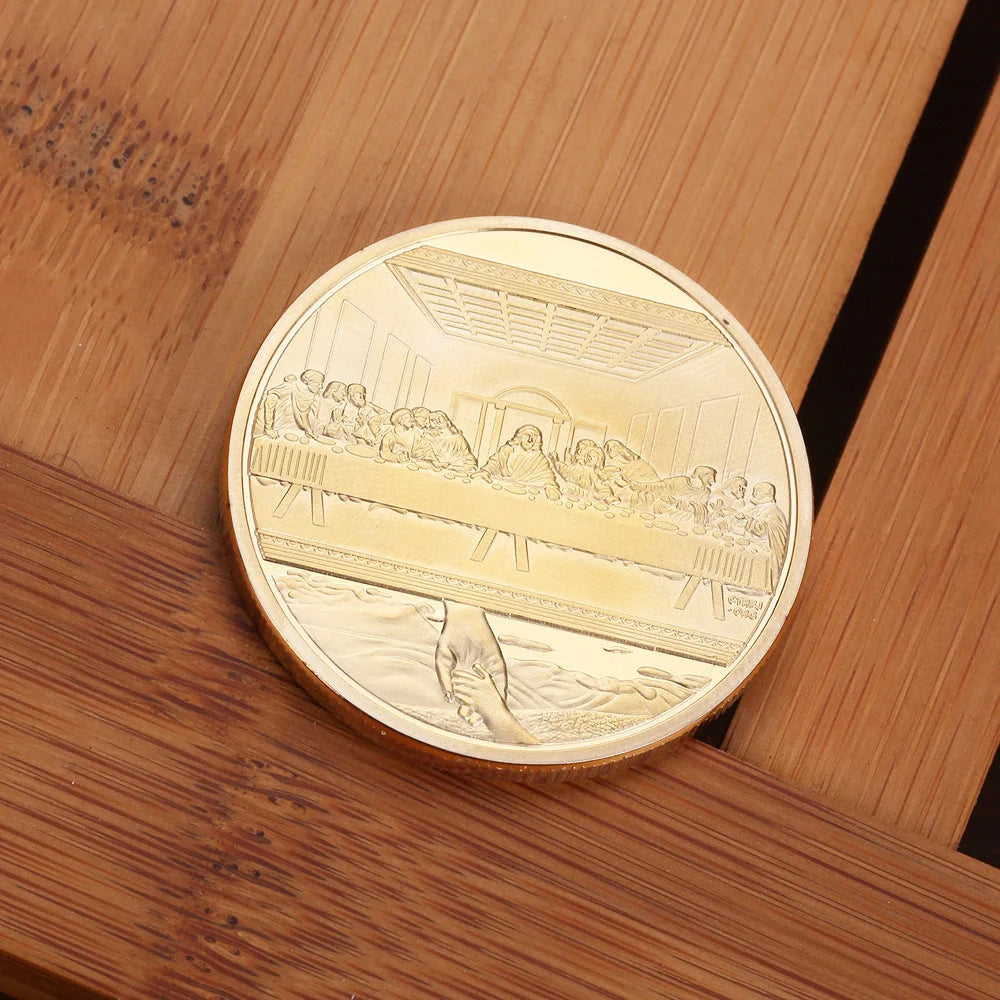 Jesus Commemorative Coin in gold and silver finishes, a symbol of faith and devotion