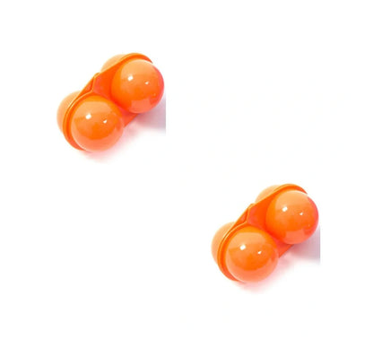 Orange portable ABS plastic egg storage box for camping and picnics