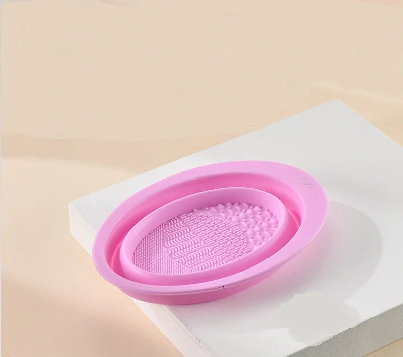 Silicone cosmetic makeup brush cleaning pad board for efficient brush maintenance