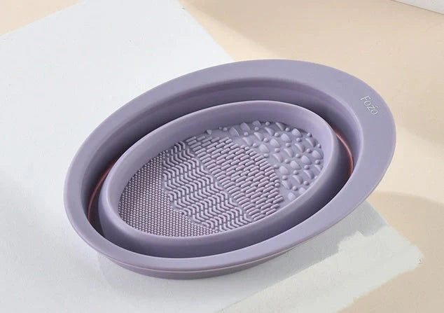 Silicone cosmetic makeup brush cleaning pad board for efficient brush maintenance