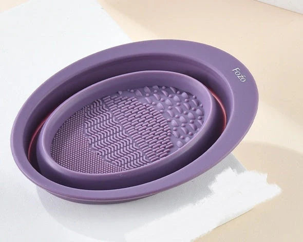Silicone cosmetic makeup brush cleaning pad board for efficient brush maintenance
