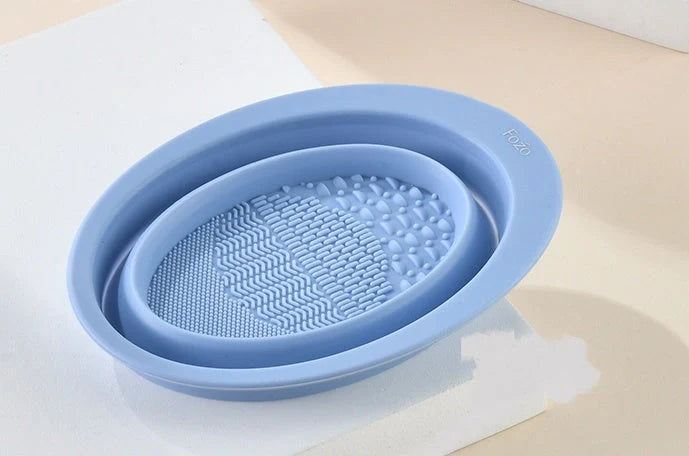 Silicone cosmetic makeup brush cleaning pad board for efficient brush maintenance