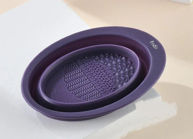 Silicone cosmetic makeup brush cleaning pad board for efficient brush maintenance
