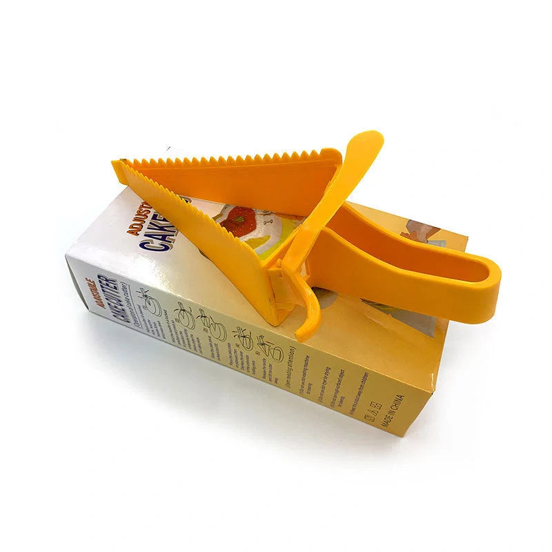 Adjustable Cake Divider Slicer in vibrant orange for even cake portions