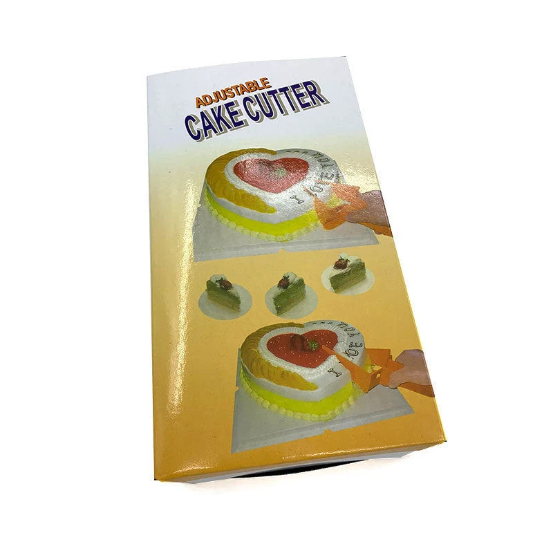 Adjustable Cake Divider Slicer in vibrant orange for even cake portions