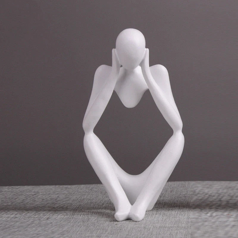 Handmade Thinker Statue Abstract Figure Sculpture in resin for home and office decoration