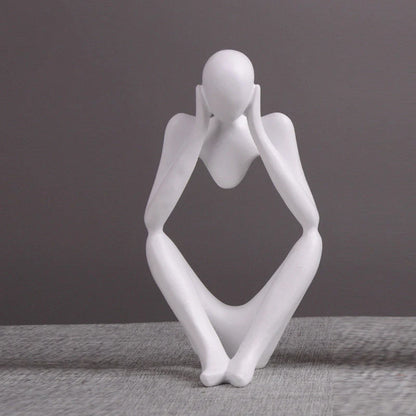 Handmade Thinker Statue Abstract Figure Sculpture in resin for home and office decoration