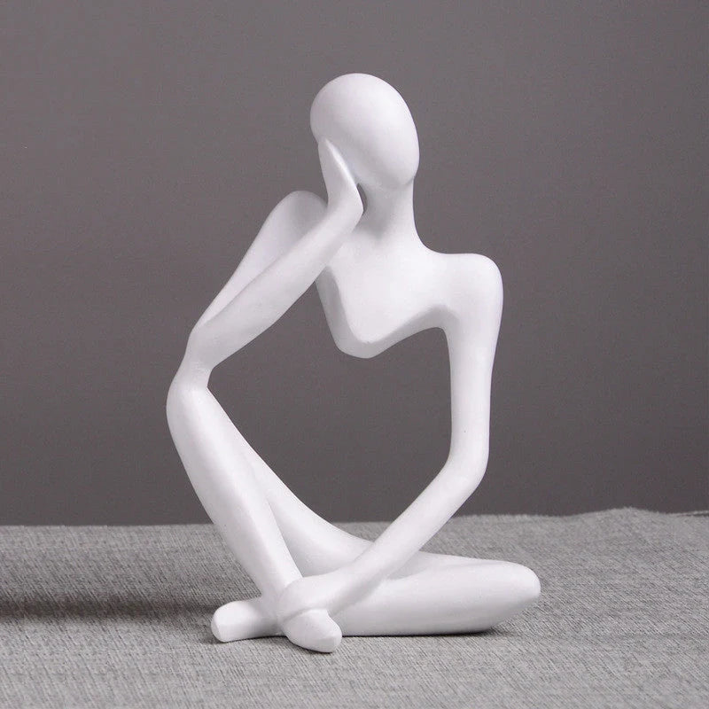 Handmade Thinker Statue Abstract Figure Sculpture in resin for home and office decoration