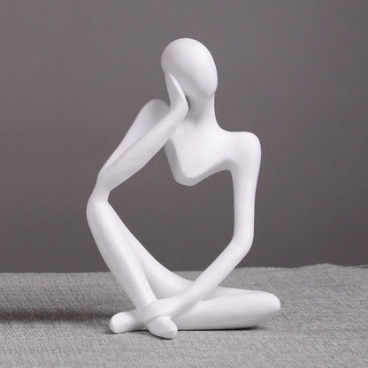Handmade Thinker Statue Abstract Figure Sculpture in resin for home and office decoration