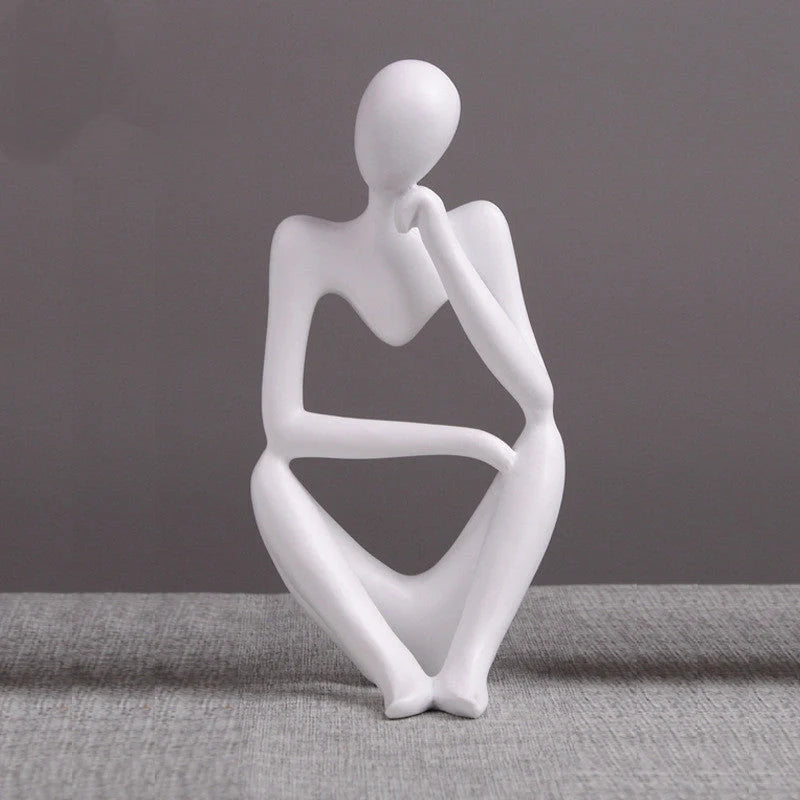 Handmade Thinker Statue Abstract Figure Sculpture in resin for home and office decoration