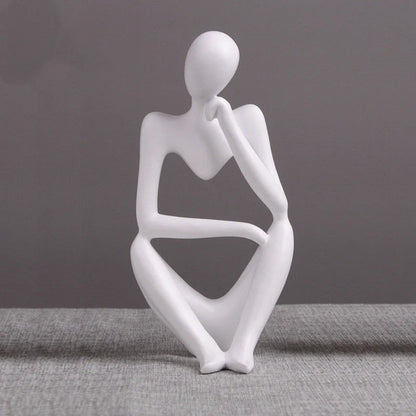Handmade Thinker Statue Abstract Figure Sculpture in resin for home and office decoration
