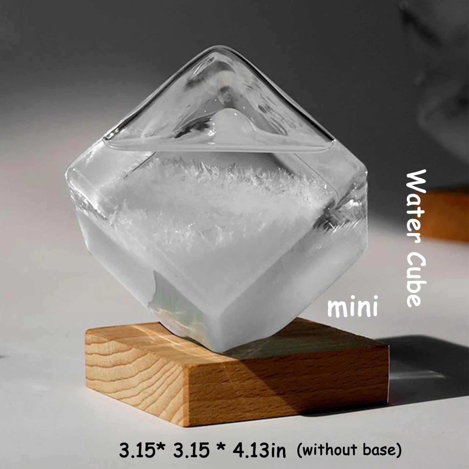 Desktop Droplet Storm Glass Bottle Weather Forecast Predictor with high borosilicate glass and water cube design