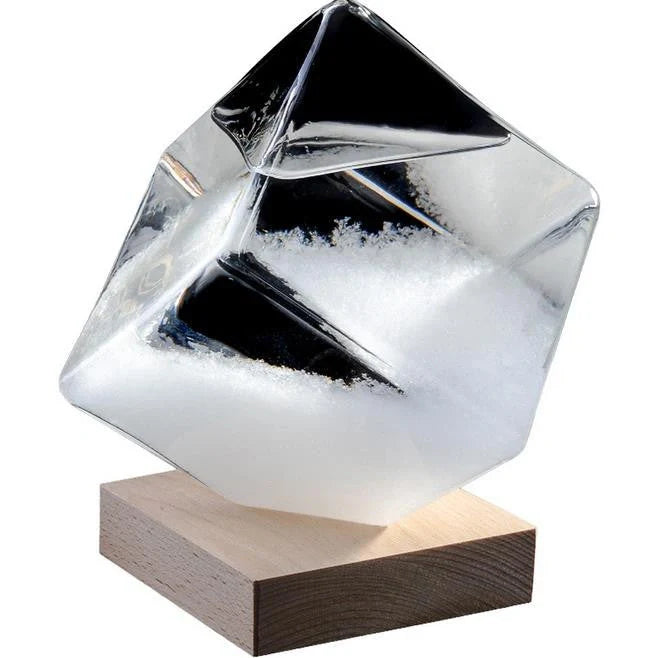 Desktop Droplet Storm Glass Bottle Weather Forecast Predictor with high borosilicate glass and water cube design