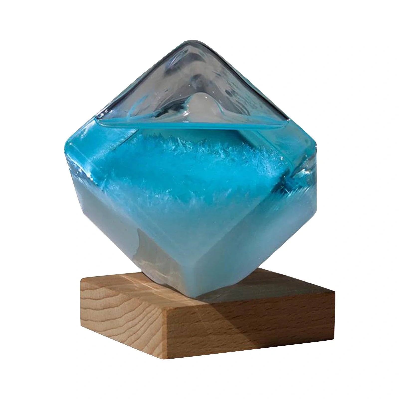 Desktop Droplet Storm Glass Bottle Weather Forecast Predictor with high borosilicate glass and water cube design