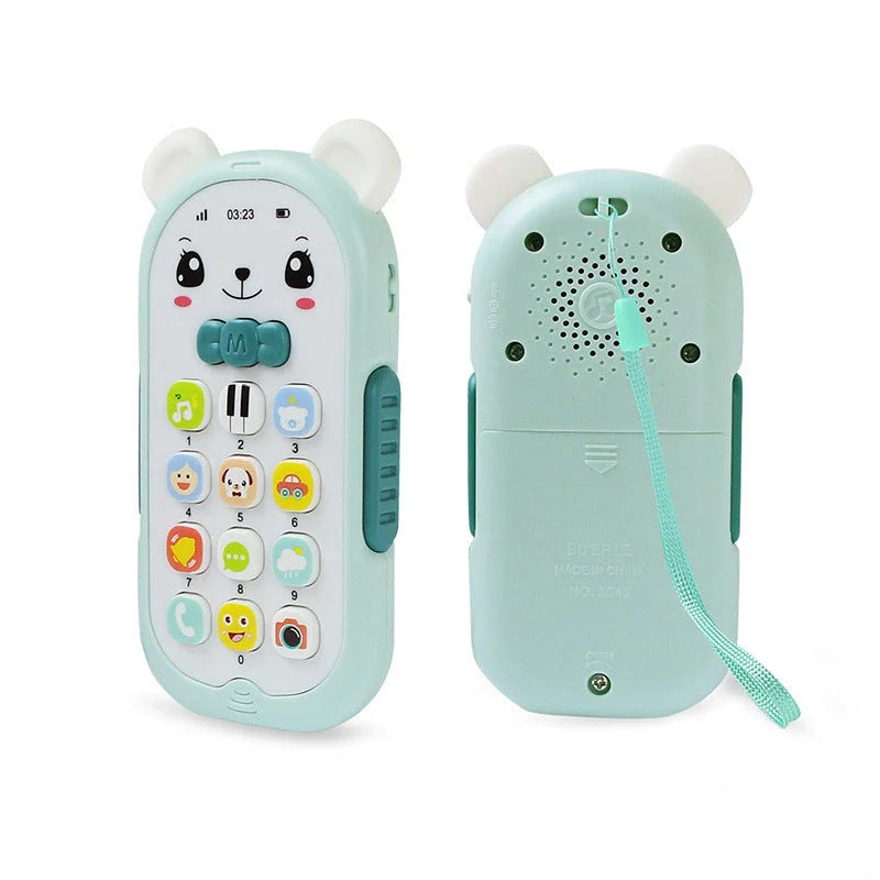 Simulation Bear Music Mobile Phone Educational Toy for infants with cute design and safe features
