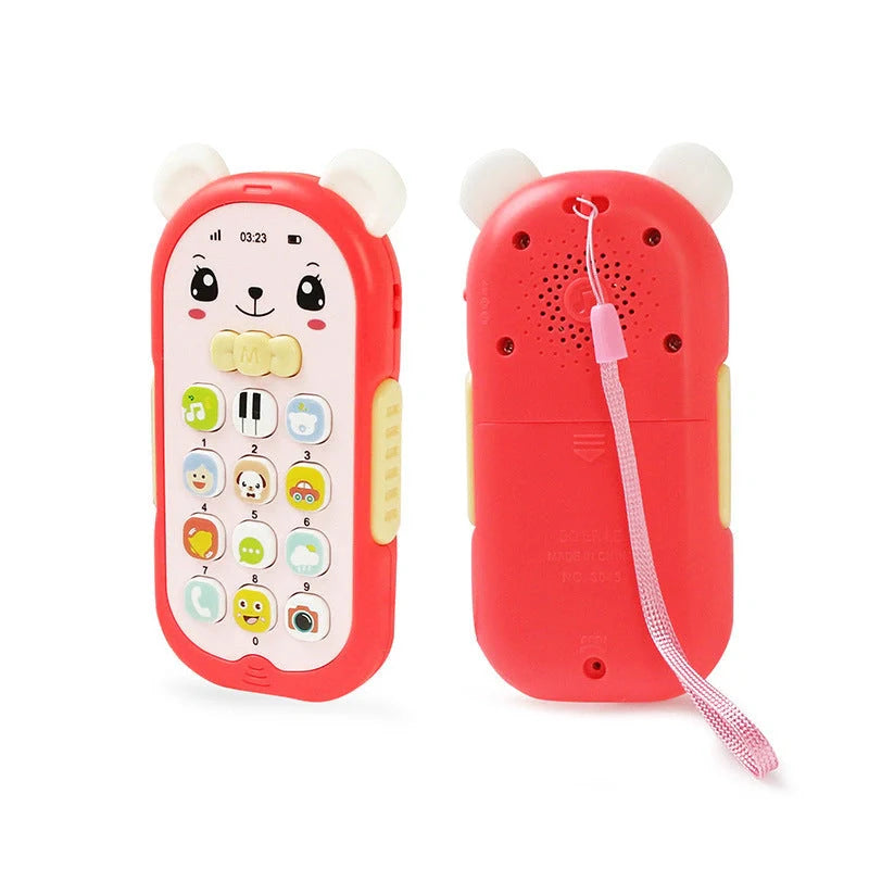 Simulation Bear Music Mobile Phone Educational Toy for infants with cute design and safe features