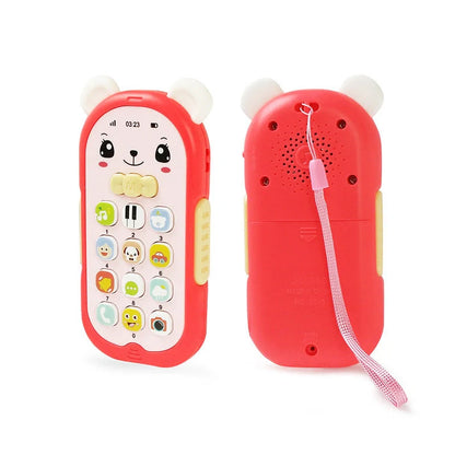 Simulation Bear Music Mobile Phone Educational Toy for infants with cute design and safe features