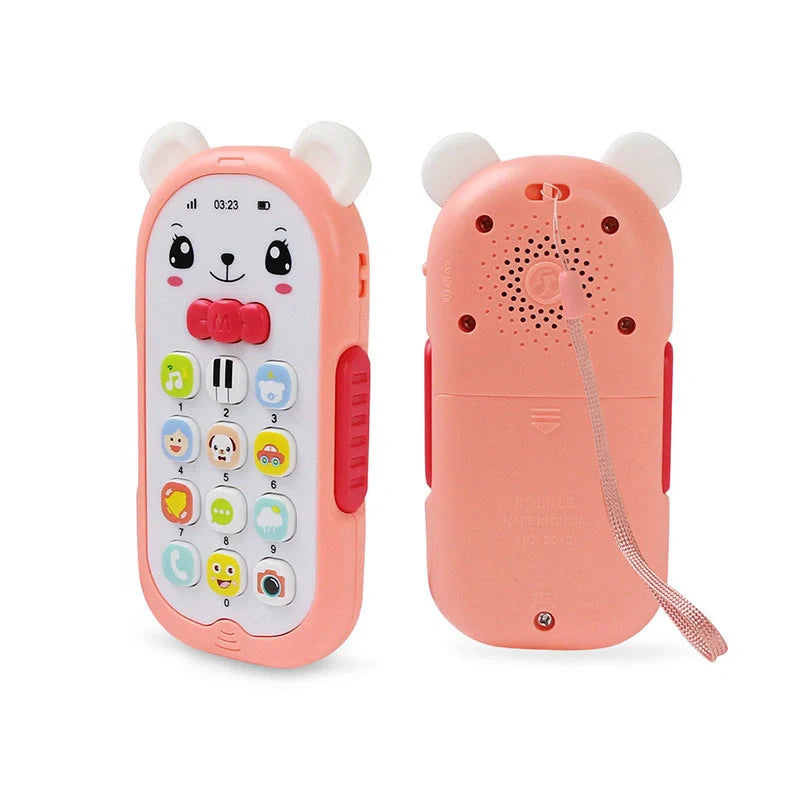 Simulation Bear Music Mobile Phone Educational Toy for infants with cute design and safe features